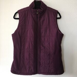 Columbia Women's Vest Fleece Lined Quilted Puffer Sherpa Fleece Lining M Violet‎
